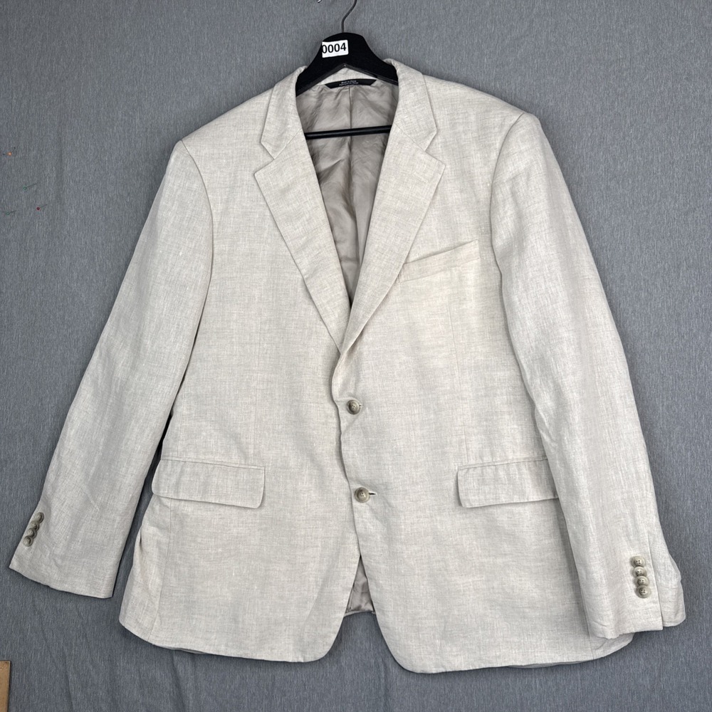John W. Nordstrom 100% Linen Blazer Men's 46R Ormezzano Premium Business Casual